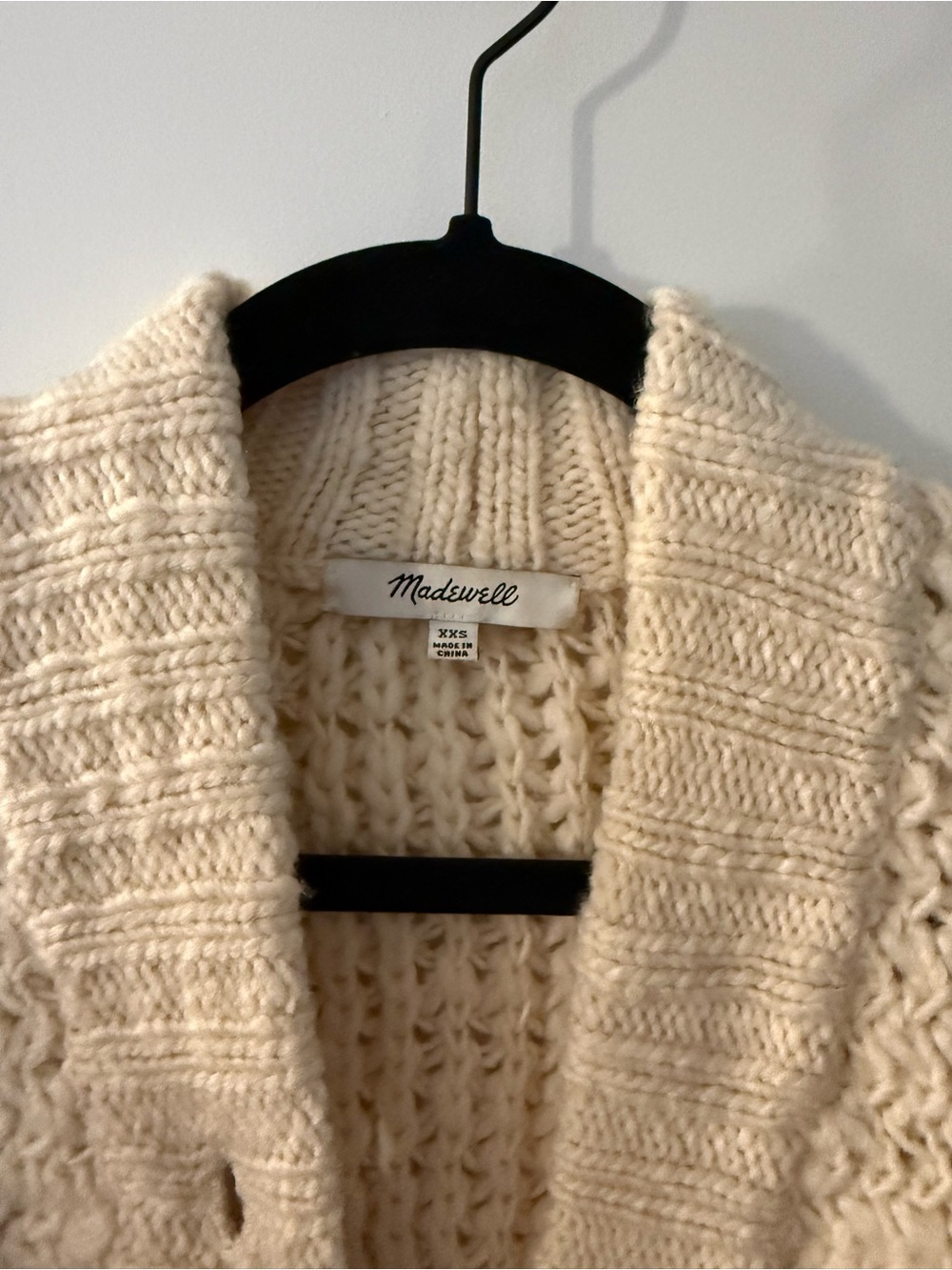 Madewell Chunky Knit Button-Front Cardigan Sweater - Picture 2 of 3